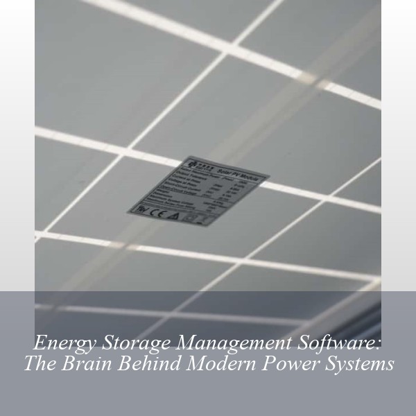 Energy Storage Management Software: The Brain Behind Modern Power Systems
